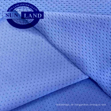 China Fabrik Stretcheinschlaggestrickt 94 Polyester 6 Spandex Single Mesh Stoff für Sportbekleidung
